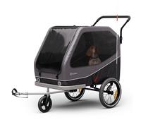 KLARFIT Goldie Buggy Remorque à vélo 324 L max. 40 kg pliante résistant aux intempéries Noir