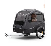 Klarfit Goldie Home Remorque à vélo 334 L max. 40 kg pliante résistante aux intempéries Noir