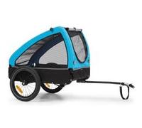 Klarfit Husky Remorque de vélo pour chien - 250L - 600D - toile Oxford bleue Bleu G