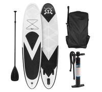 KLARFIT Paddle board gonflable planche Stand Up pagaie 300x10x71 cm - noir/blanc