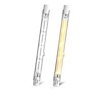 Klarlight 500W R7s Ampoule Halogène 118mm, Ampoule Halogène Crayon Dimmable Blanc Chaud 2800K, J118 Ampoule Projecteur Linéaire à Double Extrémité, 11000LM pour Travail, Paysage, Sécurité (Lot de 2)