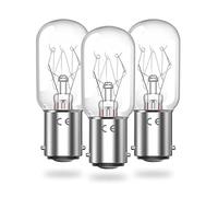 Klarlight Ampoule Machine a Coudre, Ampoule B15 Baillonette Variable, T22 B15 ampoule a Baïonnette pour Machine à Coudre, Veilleuse, Lampes D'appareils, AC 220-240V, Blanc Chaud 2700K (Lot de 3)