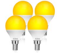 Klarlight Ampoule Sommeil E14 3W G45 Blanc Chaud 2000K Ambre, Ampoule Lumière Tamisée E14 Non-dimmable sans Lumière Bleue pour Veilleuse, Lampe de Chevet, Lampe de Lecture, Chambre de Bébé(Lot de 4)