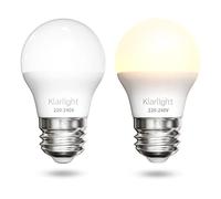 Klarlight LED crépusculaire Capteur ampoule E27 5W, Auto On-Off ampoule pour intérieur extérieur Lampe de nuit pour escalier garage couloir cave trottoir, Blanc chaud 2700K (Lot de 2)