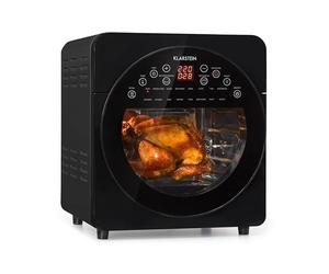 Klarstein AeroVital easy touch - Friteuse a Air Chaud, Airfryer 1700 W, Volume XXL 14 L, 16 Programmes, Boitier Cool-Touch, Minuteur 60 min, Fonction Deshydratation 8 h, Noir