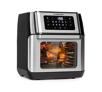Klarstein AeroVital Fry - Friteuse a Air Chaud, 3D Heating System 1500 W, Volume XL 10 L, 9 Programmes, Boitier Cool-Touch, Minuteur 60 min, Thermostat jusqu'a 220 C, Ecran Tactile, Noir/Argent