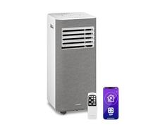 Klarstein AireLux Climatiseur Mobile - 9,000 BTU, Pour Pièces Jusqu'à 33 m², Télécommande & App, 3-en-1 Refroidissement, Déshumidification & Ventilation, Silencieux, Kit Fenêtre Inclus, Gris