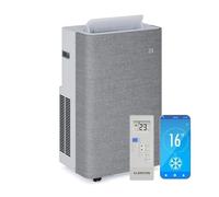 Klarstein AireLux Climatiseur mobile Smart 14000 BTU 390 m³/h Ventilateur déshumidificateur Contrôle par app jusqu'à 30 m² Gris