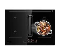 Klarstein AirJet 72 Plaque Induction Avec Hotte Intégrée - 600 m³/h, 7200W, VarioHeating Efficacité, Écran Tactile, Sécurité Enfant, Acier Inoxydable & Verre, 72x2.6x51.5 cm