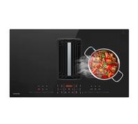 Klarstein AirJet FlexPro 90cm 4 Feux Plaque Induction avec Hotte Intégrée Noir APP