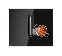Klarstein AirJet Hybrid Down Air System Plaque induction 60 cm Table de cuisson à induction avec hotte intégrée 477 m³/h CEE A+