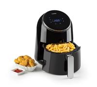 Klarstein airvital - Friteuse à air chaud, Plusieurs coloris, Pas d'odeur de graisse, Jusqu'à 80% de calories en moins, Panier à friture, Revêtement anti adhésif, Cuve de 3,5L, Anthracite Noir