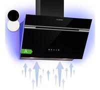 Klarstein Alina 60 Hotte Aspirante - 600 m³/h, Panneau Tactile, LED Multicolore, Silencieuse 68 dB, Énergie Hotte Décorative, 60 cm, Noir