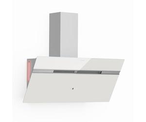 Klarstein Alina Hotte Aspirante - 90 cm Hotte Décorative, 690 m³/h clairage LED, Silencieuse 52 dB, Mode Évacuation & Recirculation, Commande Tactile, Blanche