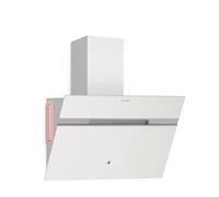 Klarstein Alina Hotte Aspirante - Hotte Décorative 60 cm, 600 m³/h, LED, Classe A, Silencieuse 68 dB, Recirculation & Évacuation, Commande Tactile, Blanche