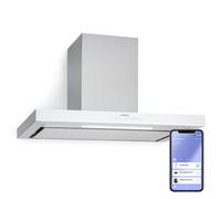Klarstein Alinea 90cm 555m³/h Hotte Murale Argent/Blanc APP