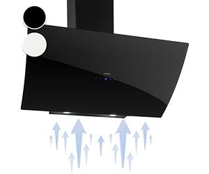 Klarstein Annabelle Hotte aspirante • Extracteur de fumée murale • Absorption et ventilation 90 cm - noir