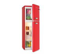 Klarstein Audrey 128cm 138L Frigo Congélateur Rétro Rouge E