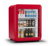 Klarstein Audrey Evo 64cm 65L Frigo à Boisson avec Porte Vitrée Rouge C