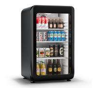 Klarstein Audrey Evo 71.8cm 95L Frigo Vitrine avec Porte Vitrée Noir C