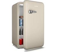 Klarstein Audrey Evo Réfrigérateur Rétro, 112L, Réfrigérateur 1 Porte, Silencieux 40 dB, Porte Réversible, Pieds Réglables, Thermostat 0-10°C, Crème