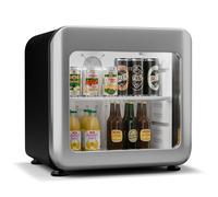 KLARSTEIN Audrey Evo Réfrigérateur à boissons - 45 L Vitrine réfrigérée à boissons, Porte à double vitrage, Éclairage LED, Température 0-10°C, Design rétro, Classe Énergétique C