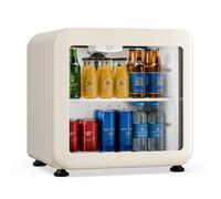 KLARSTEIN Audrey Evo Réfrigérateur à boissons 45 L - Réfrigérateur à boissons avec porte vitrée, éclairage LED, température réglable de 0 à 10 °C, fonctionnement silencieux