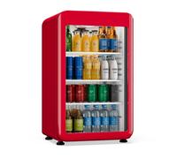 Klarstein Audrey Evo 74cm 95L Frigo à Boisson avec Porte Vitrée Rouge C
