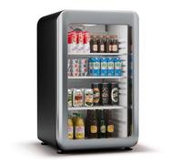 Klarstein Audrey Evo Réfrigérateur à boissons porte vitrée Mini Bar Mini Frigo 113 L Design rétro Noir