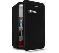 KLARSTEIN Audrey Evo 90L Mini Frigo - Design Rétro, Silencieux 40 dB, Thermostat Mécanique, Porte Réversible, Petit Frigo de Chambre, Bureau, Noir