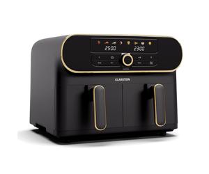 Klarstein AuraAir 1700W 11L Friteuse sans Huile Double Bac Noir/Or