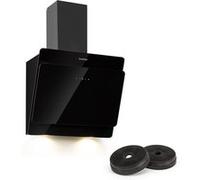 Aurica Hotte aspirante 60cm + 2 filtres recyclage d'air 620m³/h noir B