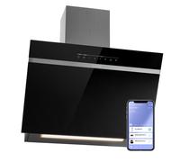 Klarstein Ava Smart 60cm 585m³/h Hotte Décorative Noir APP