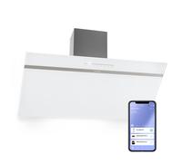 Klarstein Ava Smart 90cm 585m³/h Hotte Décorative Blanc APP