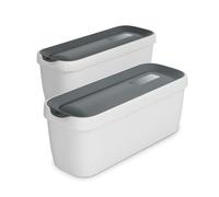 Klarstein Bac à Glace avec Couvercle - Lot de 2 x 1,5L, Plastique Durable, Compatible Machine à Crème Glacée, à Granités et à Yaourts, Lavable au Lave-Vaisselle, Accessoire Bac de Glace