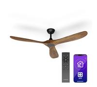 Klarstein Bahama Breeze Smart 152 cm 45,5 W Ventilateur de plafond Noyer