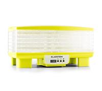 Klarstein Bananarama - Sèche-linge sans BPA - Sèche-linge automatique, séchoir à fruits et viande, 6 étages, empilable, température réglable, circulation de l'air, écran LCD, minuteur, 550 W, jaune