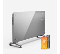 KLARSTEIN Bansin Crystal Smart radiateur convecteur - 2500 W, écran LED, Montage Mural/sur Pied, contrôle par Application, efficacité énergétique, Protection Contre la surchauffe et Le Gel