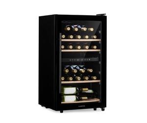 Klarstein Barossa 48cm 34 Bouteilles Cave à Vin 2 Zones Noir G