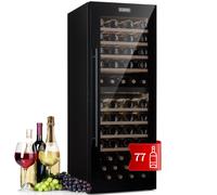 Klarstein Barossa 48cm 77 Bouteilles Cave à Vin 2 Zones Noir G