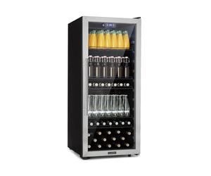 Klarstein Beersafe 127.7cm 242L Frigo Vitrine avec Porte Vitrée Argent E
