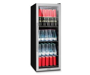 Klarstein Beersafe 128.5cm 171L Frigo Vitrine avec Porte Vitrée Argent F