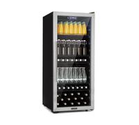Klarstein Beersafe 128cm 242L Frigo à Boisson avec Porte Vitrée Argent E