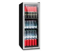 Klarstein Beersafe 130cm 171L Frigo à Boisson avec Porte Vitrée Argent F