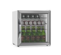 Klarstein Beersafe Réfrigérateur à boissons 47 L porte vitrée Frigo Mini bar 44x48 cm Éclairage LED argent-blanc Blanc