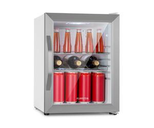 Klarstein Beersafe 55.2cm 33L Frigo Vitrine avec Porte Vitrée Argent C