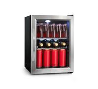Klarstein Beersafe 55.2cm 33L Frigo Vitrine avec Porte Vitrée Noir/Argent C