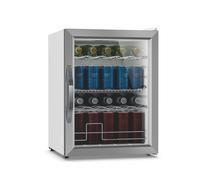 Klarstein Beersafe 64cm 60L Frigo à Boisson avec Porte Vitrée Argent/Blanc D