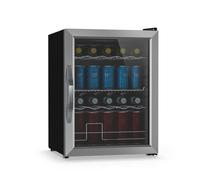 Klarstein Beersafe 64cm 60L Frigo à Boisson avec Porte Vitrée Argent/Noir D