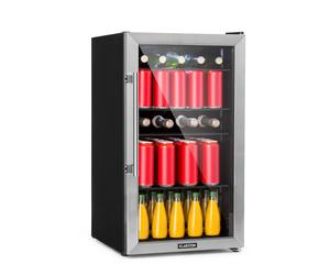 Klarstein Beersafe 84cm 98L Frigo à Boisson avec Porte Vitrée Argent E